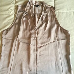 Tan silky blouse